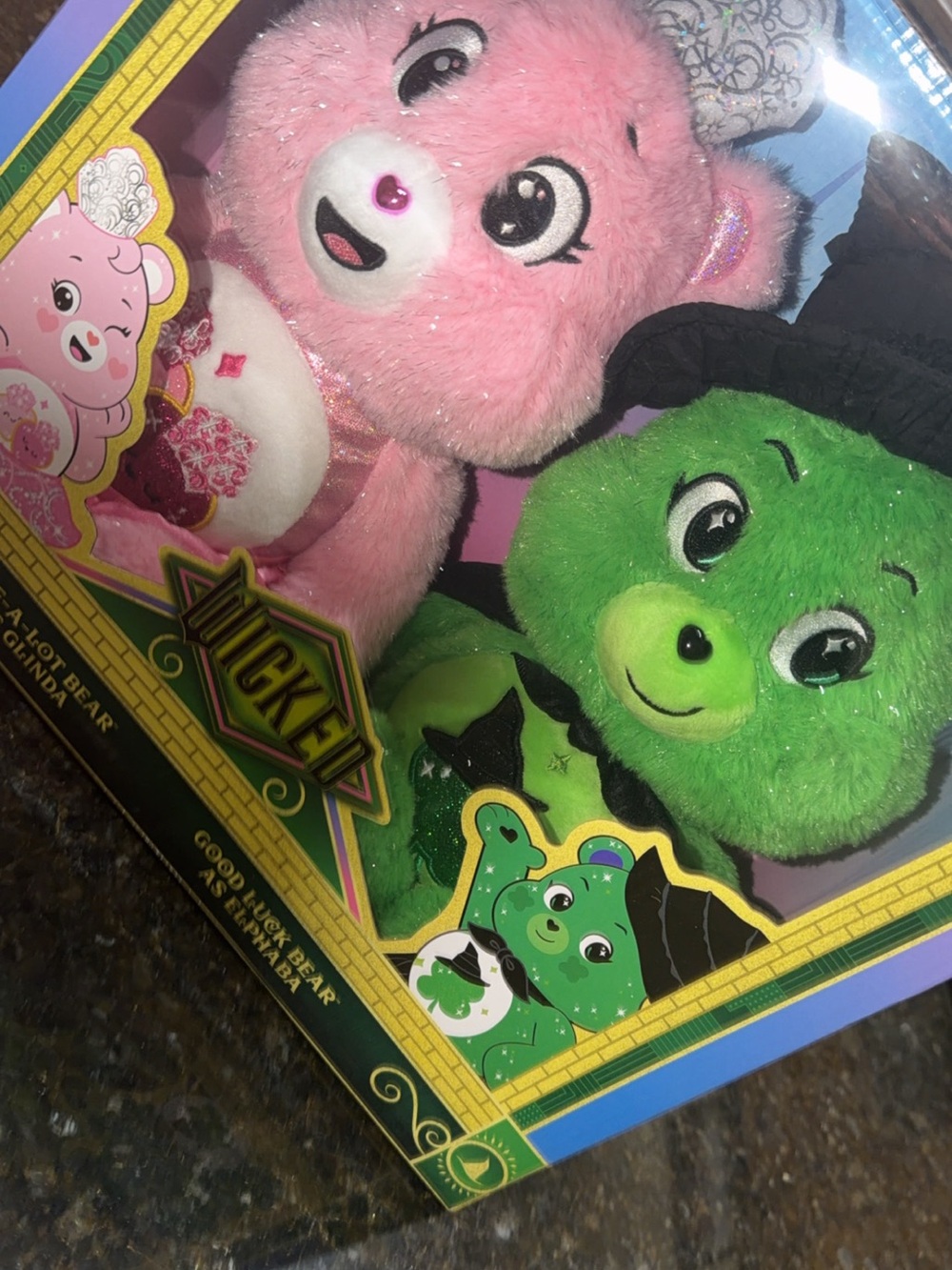 Care Bears Pink and Green Plush Pair